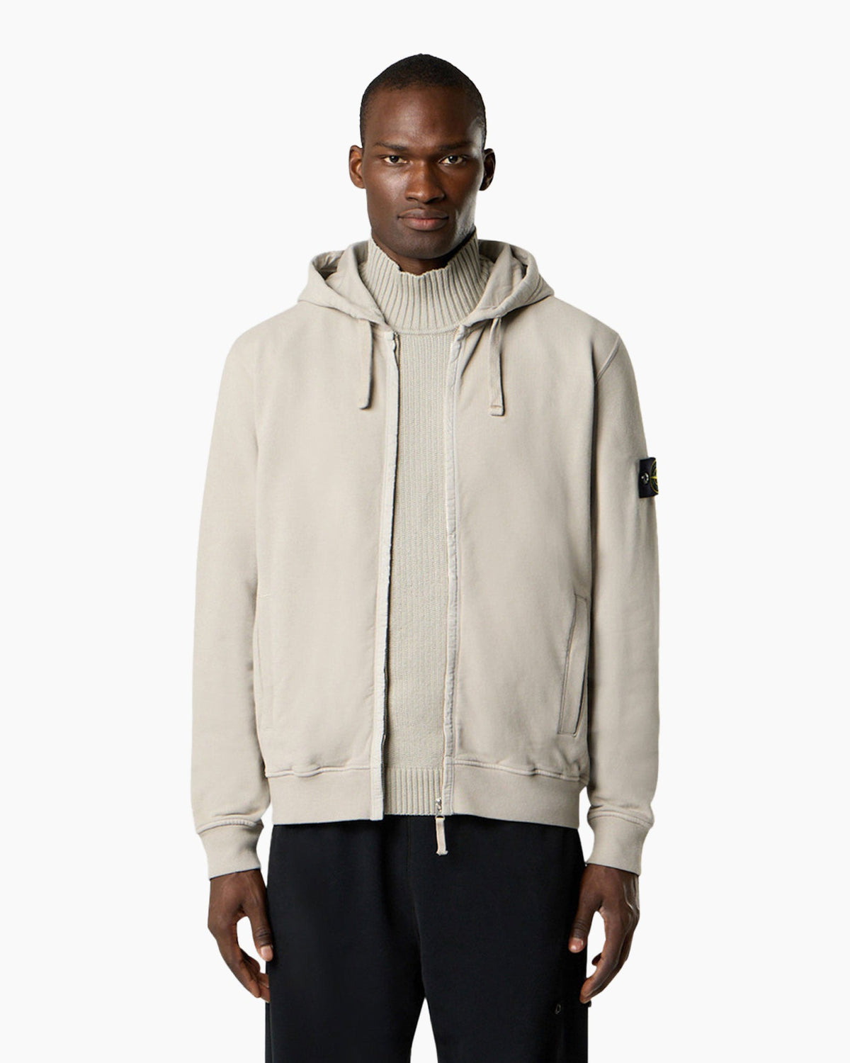 Stone Island Brushed Cotton Zip Hoodie - Limited Edition