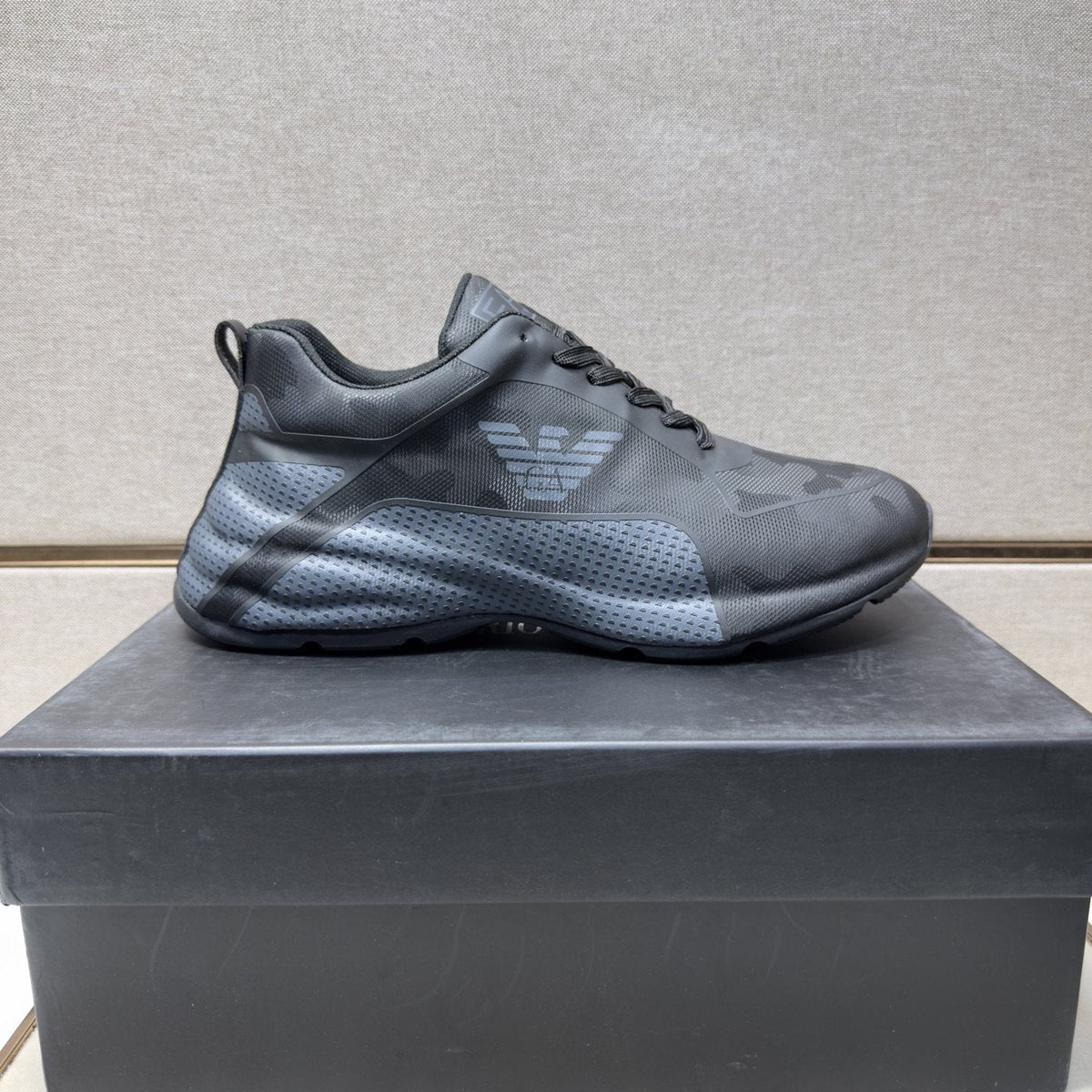 Emporio Armani Men's Textured Panel Sneakers