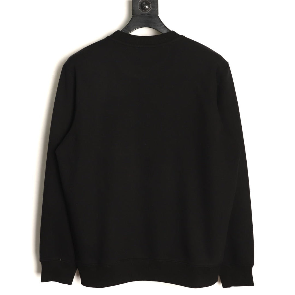 Gucci Monogram-Style Pocket-Patch Crewneck Sweatshirt - Black